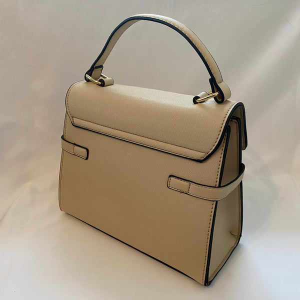 Classic Poppy Handbag in Stone - Vintage Inspired