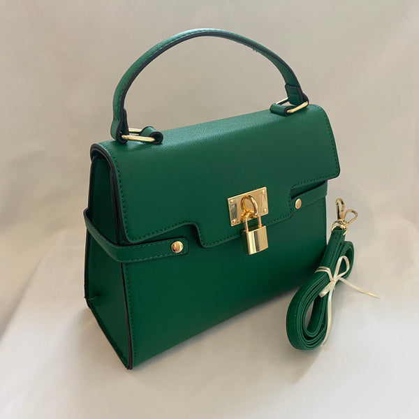 Classic Poppy Handbag in Vintage Green - Vintage Inspired