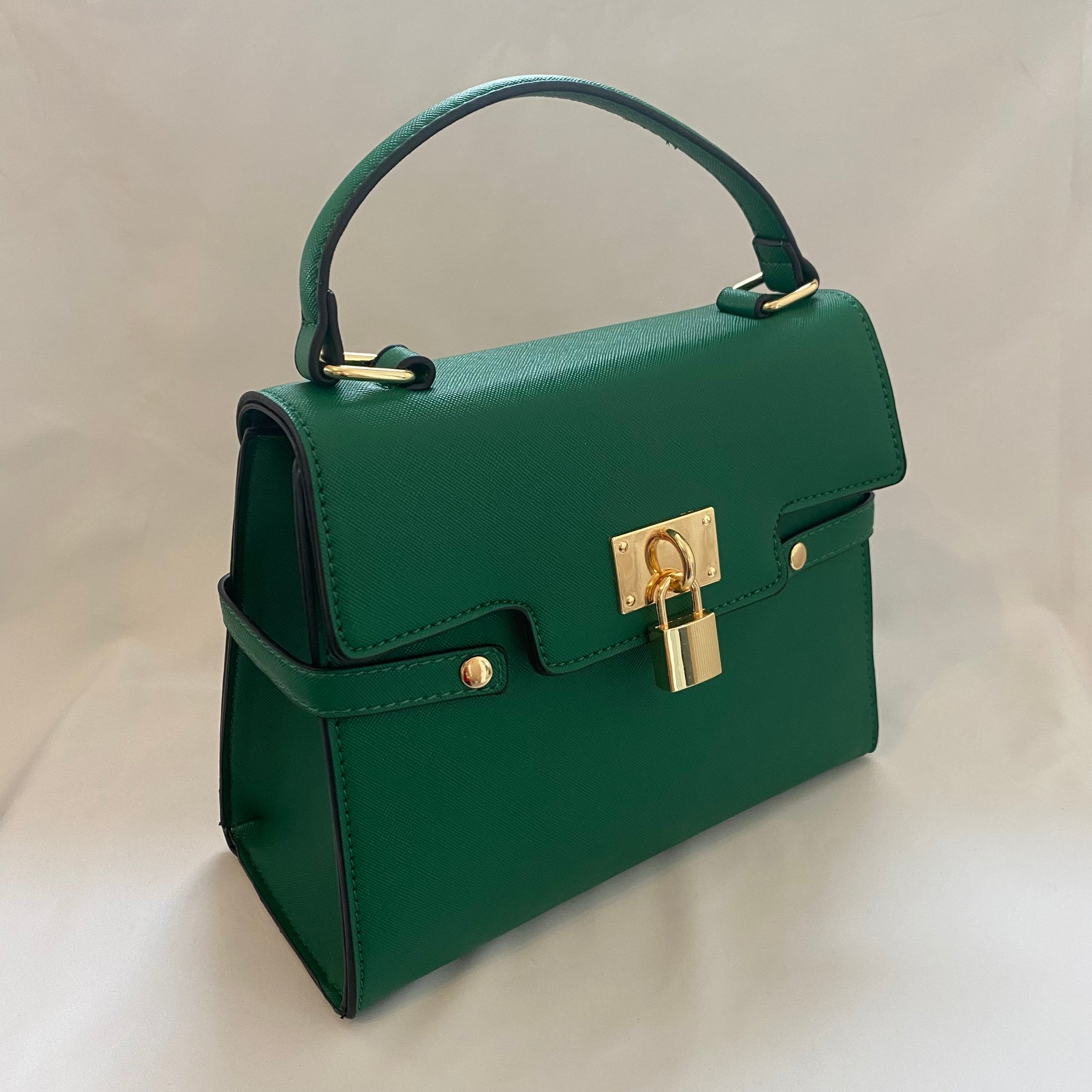 Classic Poppy Handbag in Vintage Green - Vintage Inspired