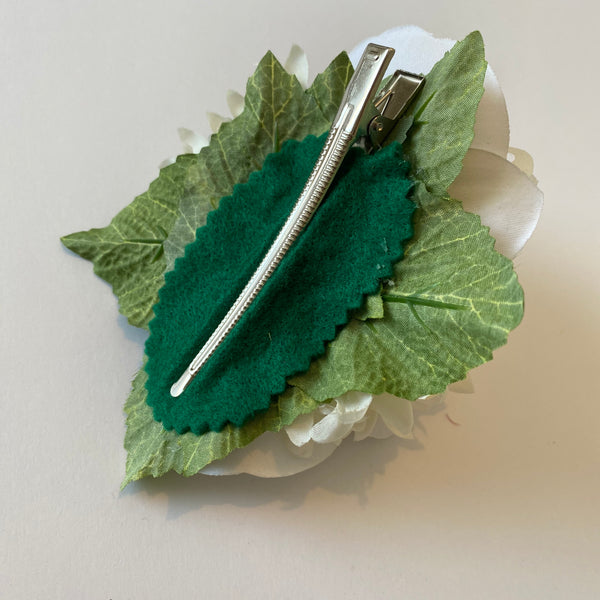 Classic Vintage White Orchid & Tuberose Hair Clip