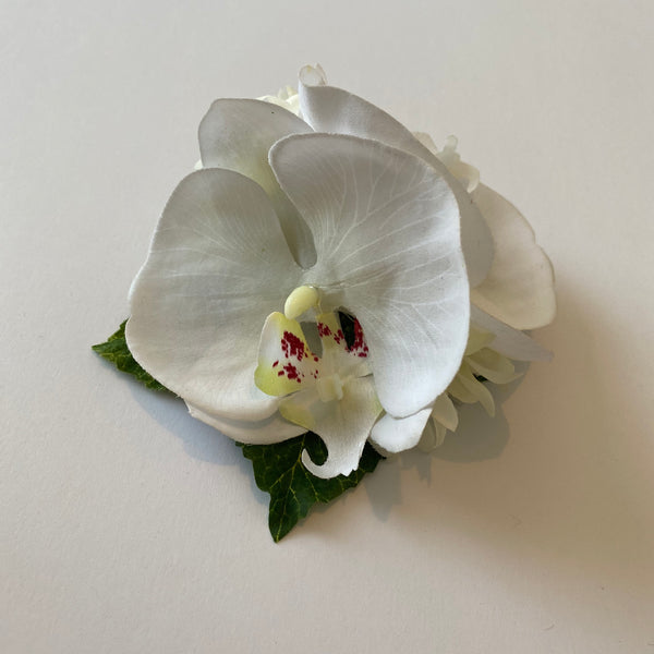 Classic Vintage White Orchid & Tuberose Hair Clip