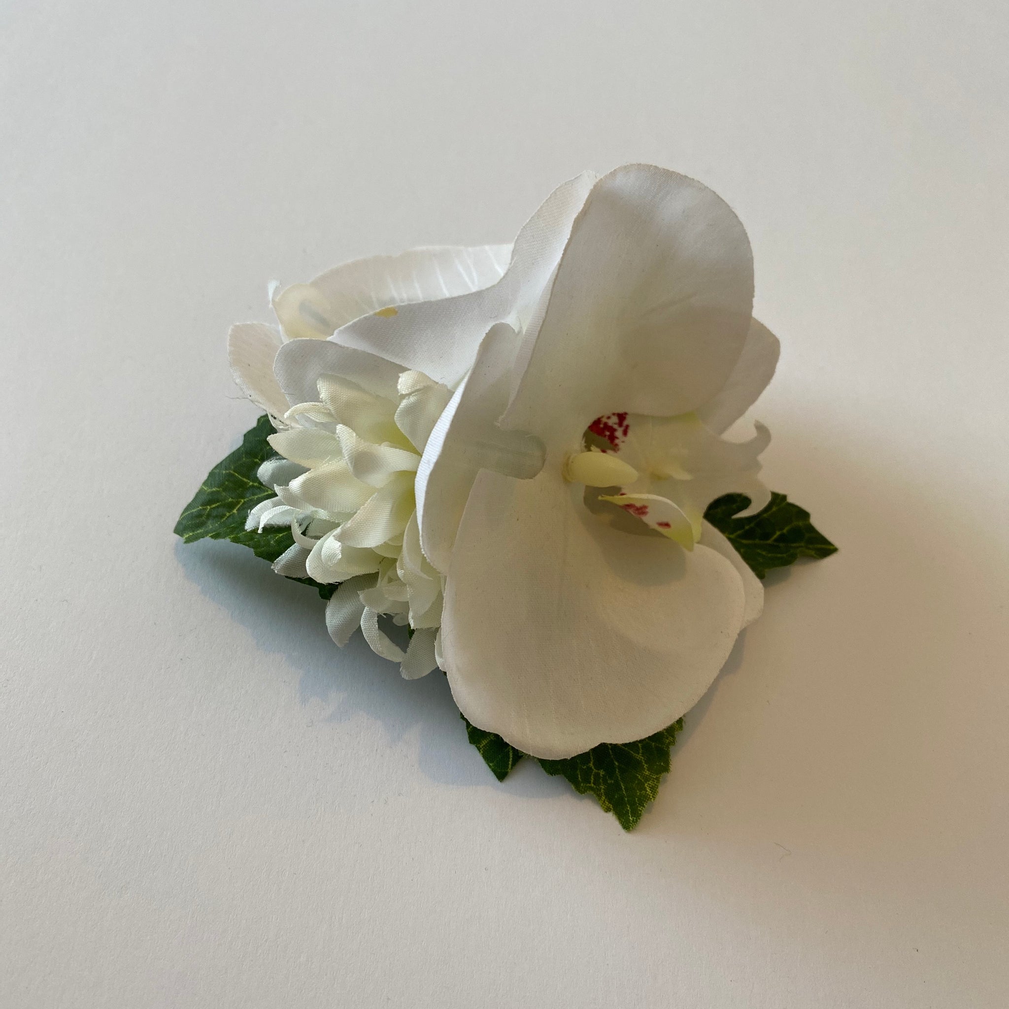 Classic Vintage White Orchid & Tuberose Hair Clip